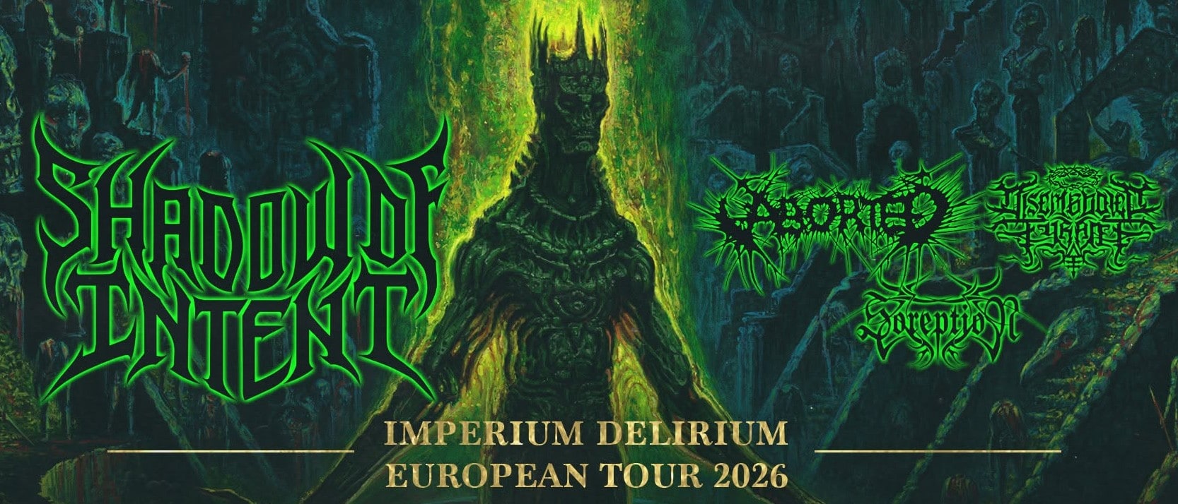 Shadow Of Intent kommen auf Imperium Delirium European Tour 2026 Headerbild